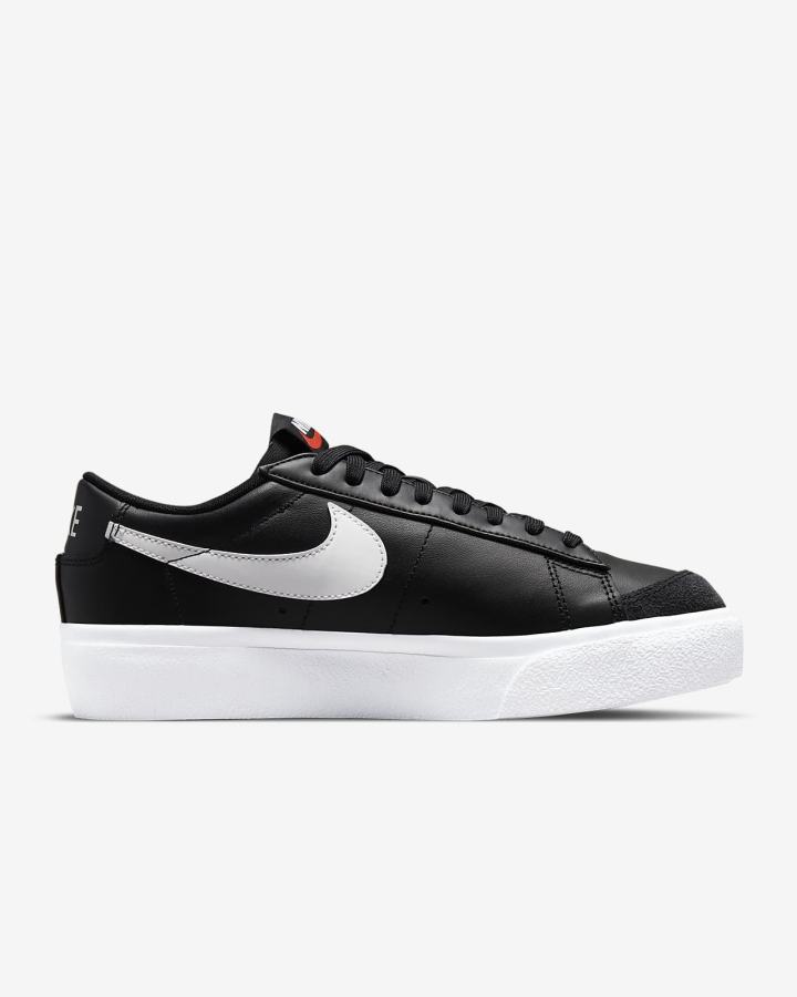 Zapatillas Nike Blazer Low Platform Mujer Negras Blancas | ISGWV-6049