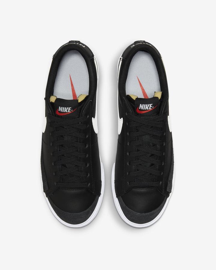 Zapatillas Nike Blazer Low Platform Mujer Negras Blancas | ISGWV-6049