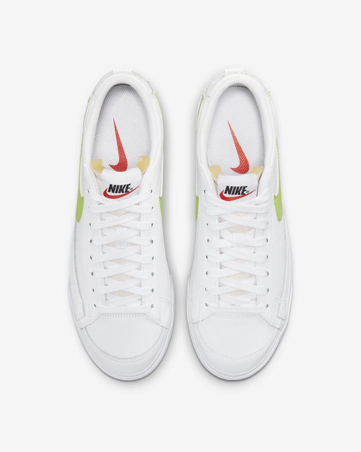 Zapatillas Nike Blazer Low Platform Mujer Blancas Negras Limón Claro | ODZPK-5724