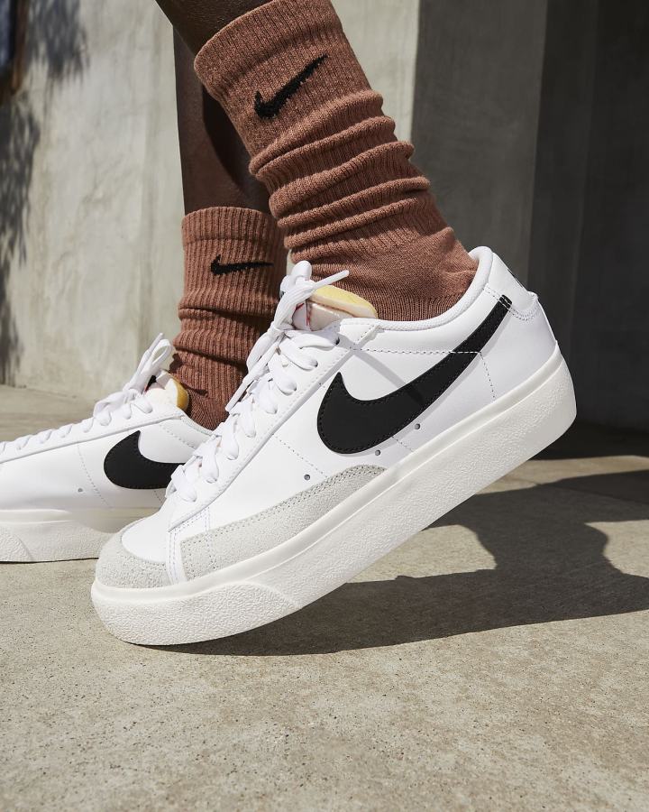 Zapatillas Nike Blazer Low Platform Mujer Blancas | TKUJC-0951