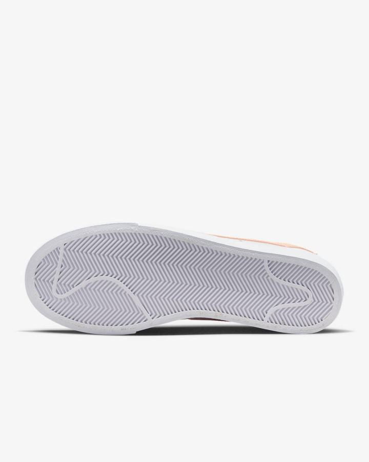 Zapatillas Nike Blazer Low Platform Mujer Blancas Verde Claro Coral Creme | TREUW-7142