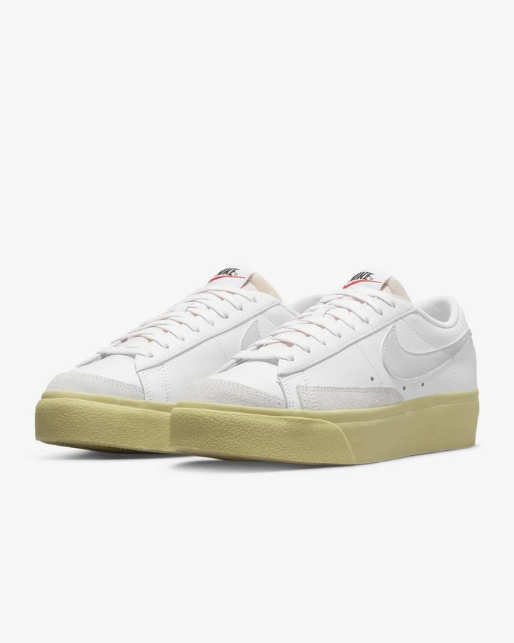 Zapatillas Nike Blazer Low Platform Mujer Blancas Limón Azules Negras Blancas | TYMXK-4015