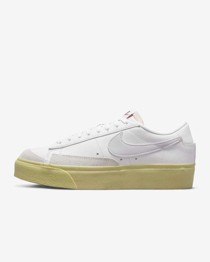 Zapatillas Nike Blazer Low Platform Mujer Blancas Limón Azules Negras Blancas | TYMXK-4015