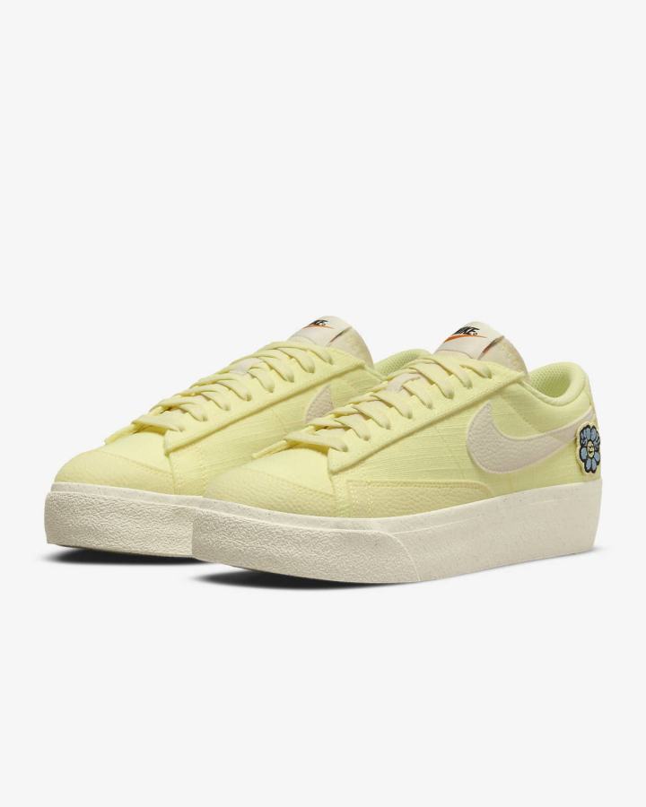 Zapatillas Nike Blazer Low Platform Next Nature Mujer Blancas Negras Blancas | QTSRI-7380