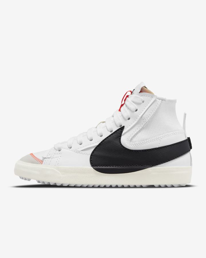 Zapatillas Nike Blazer Mid \'77 Jumbo Hombre Blancas Negras | GVMEC-4162