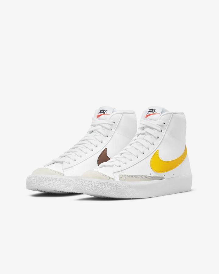 Zapatillas Nike Blazer Mid '77 Kids Niño Blancas | CODWP-7654