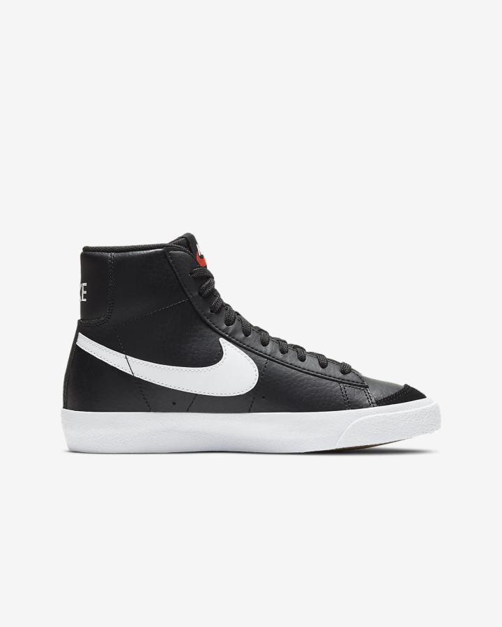 Zapatillas Nike Blazer Mid '77 Kids Niño Negras Blancas Naranjas | EMYBO-9145