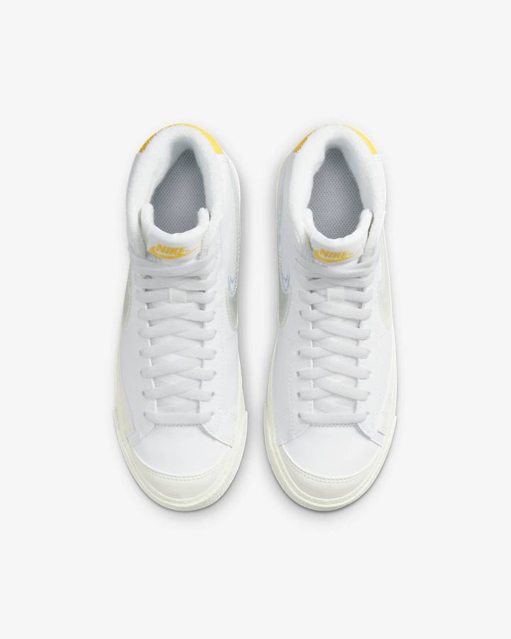 Zapatillas Nike Blazer Mid '77 Kids Niño Blancas Azul Real | LGYEB-1034