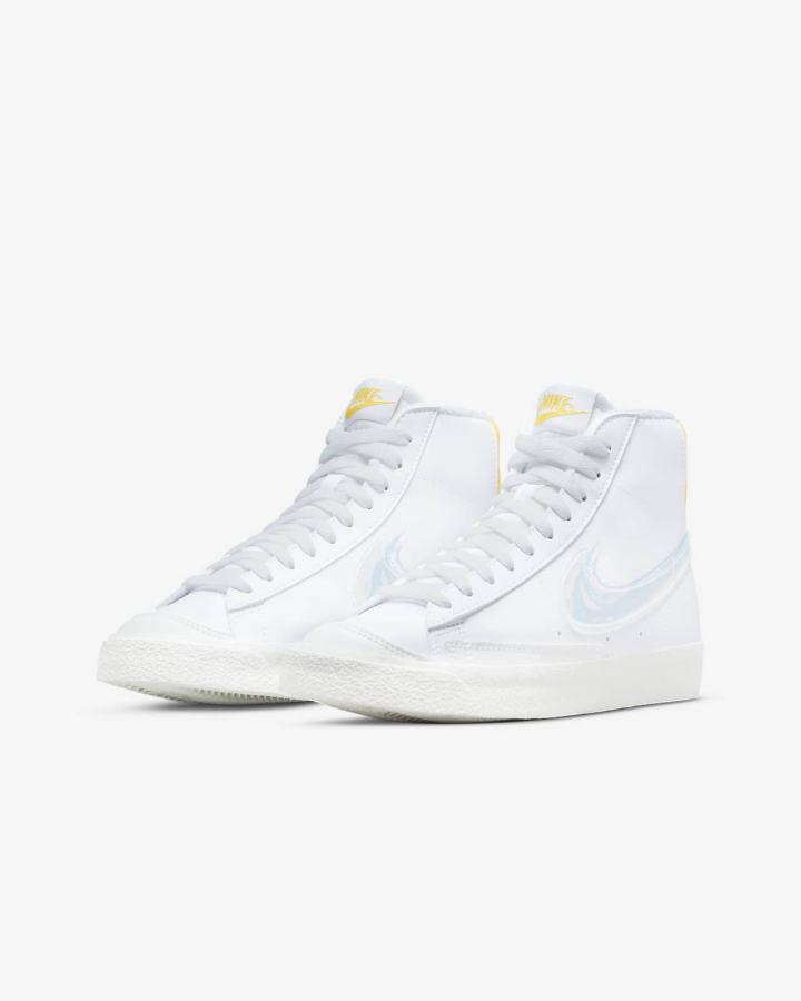 Zapatillas Nike Blazer Mid '77 Kids Niño Blancas Azul Real | LGYEB-1034