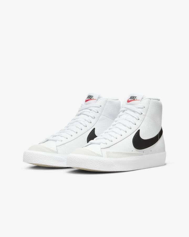 Zapatillas Nike Blazer Mid '77 Kids Niño Blancas Naranjas Negras | QPECI-5973