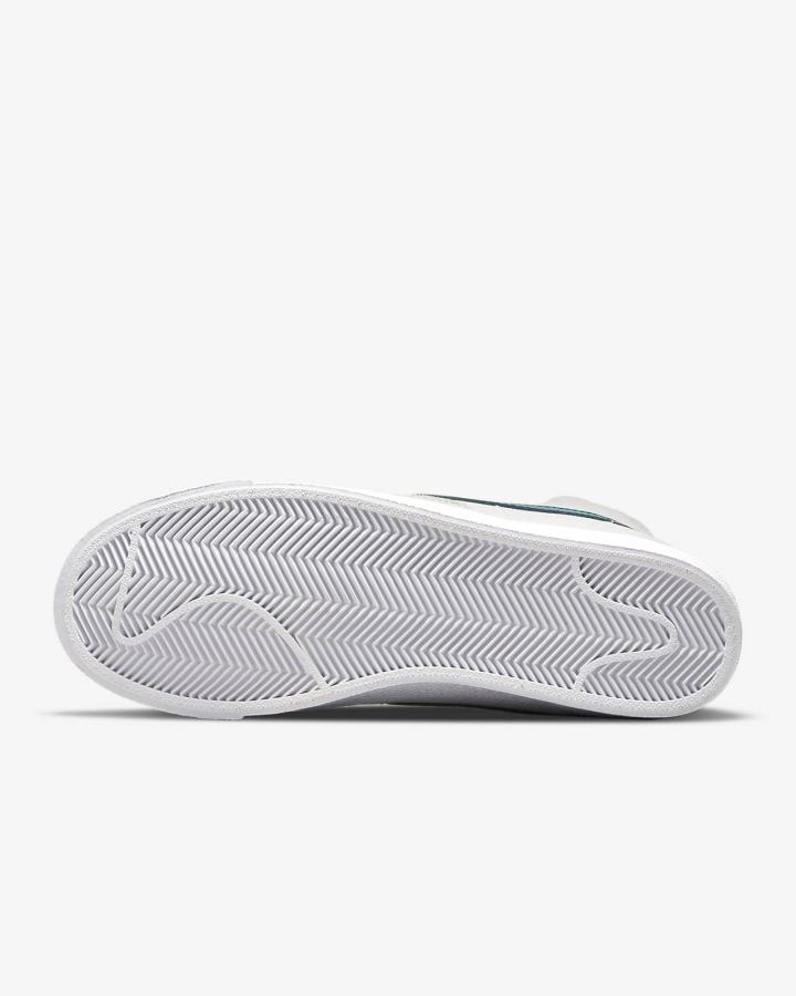 Zapatillas Nike Blazer Mid '77 Mujer Blancas Azul Real | BIXDH-1604