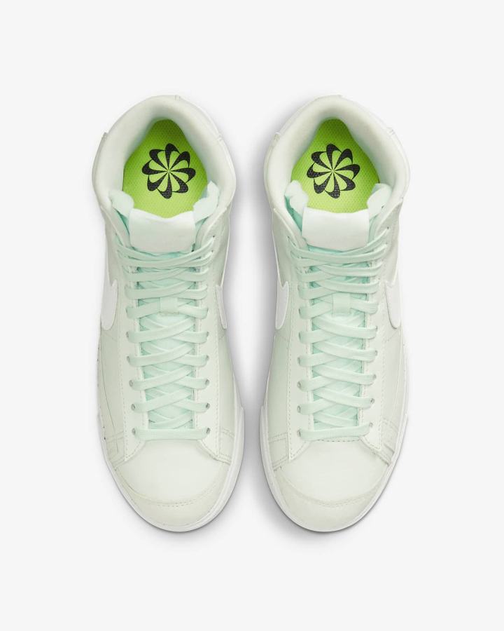 Zapatillas Nike Blazer Mid '77 Next Nature Mujer Verde Negras Blancas | ZIAKP-8217