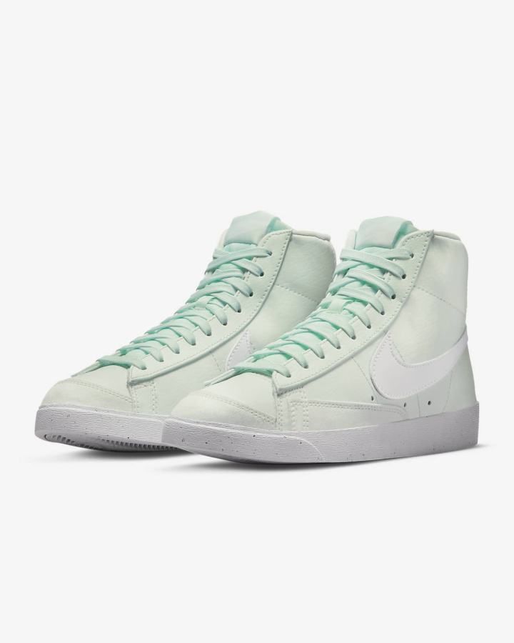 Zapatillas Nike Blazer Mid '77 Next Nature Mujer Verde Negras Blancas | ZIAKP-8217