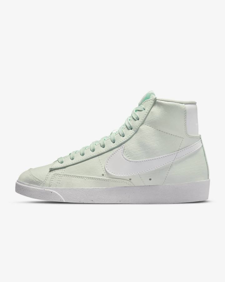 Zapatillas Nike Blazer Mid '77 Next Nature Mujer Verde Negras Blancas | ZIAKP-8217