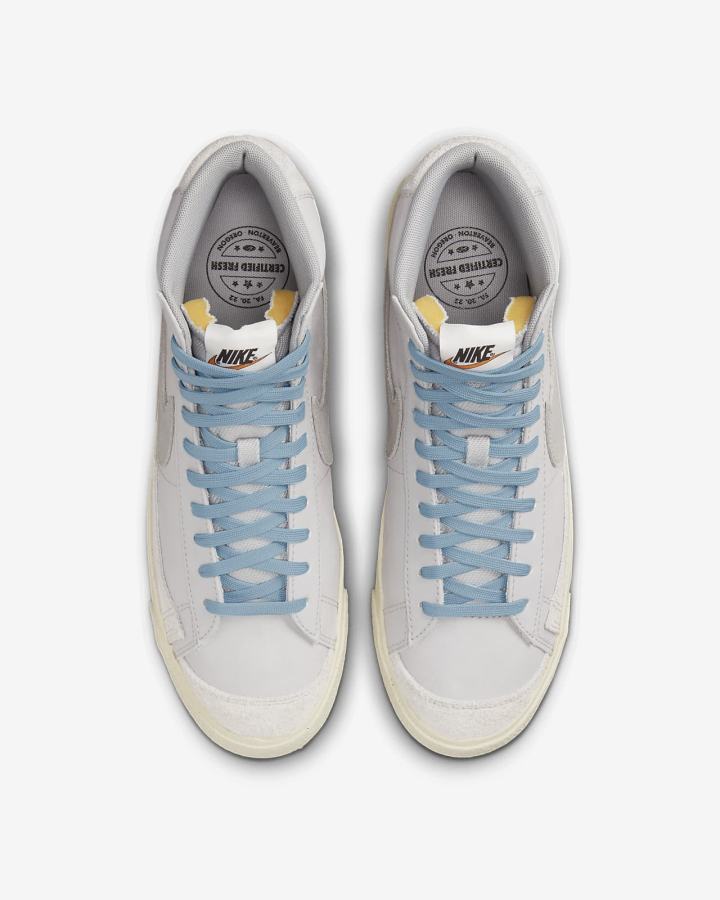 Zapatillas Nike Blazer Mid '77 PRM Hombre Gris Naranjas Gris Claro | WJOAX-8169