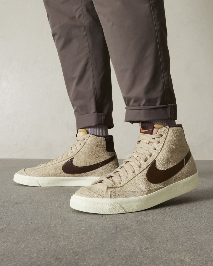 Zapatillas Nike Blazer Mid '77 Premium Hombre Naranjas Chocolate Claro | EWOUI-2108