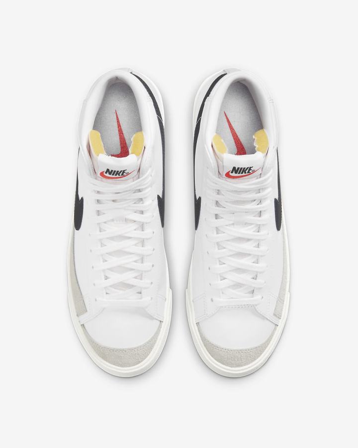 Zapatillas Nike Blazer Mid '77 Vintage Hombre Blancas Negras | FOULJ-1528