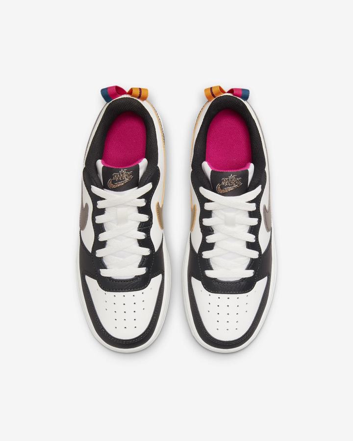 Zapatillas Nike Court Borough Low 2 Kids Niña Blancas Rosas Metal Azules Gris | TFXBY-6359