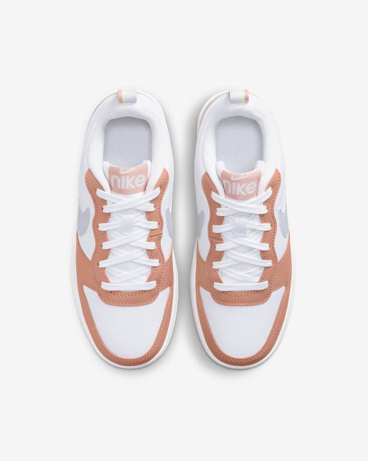 Zapatillas Nike Court Borough Low 2 Kids Niña Blancas Gris | VHTIE-6128