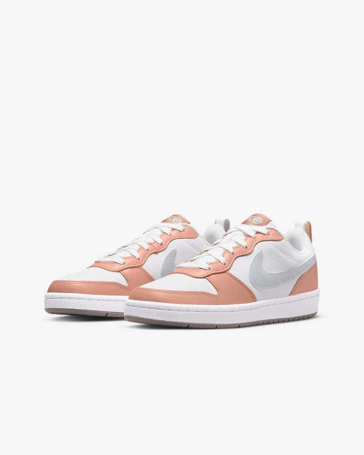 Zapatillas Nike Court Borough Low 2 Kids Niña Blancas Gris | VHTIE-6128