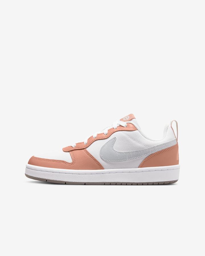 Zapatillas Nike Court Borough Low 2 Kids Niña Blancas Gris | VHTIE-6128
