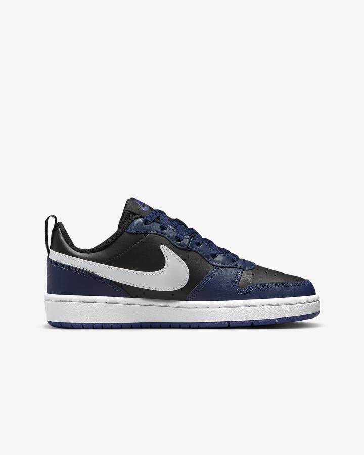 Zapatillas Nike Court Borough Low 2 Kids Niña Azul Marino Negras Moradas Oscuro Blancas | YPUIZ-8124