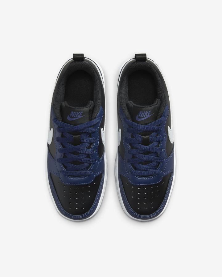 Zapatillas Nike Court Borough Low 2 Kids Niña Azul Marino Negras Moradas Oscuro Blancas | YPUIZ-8124