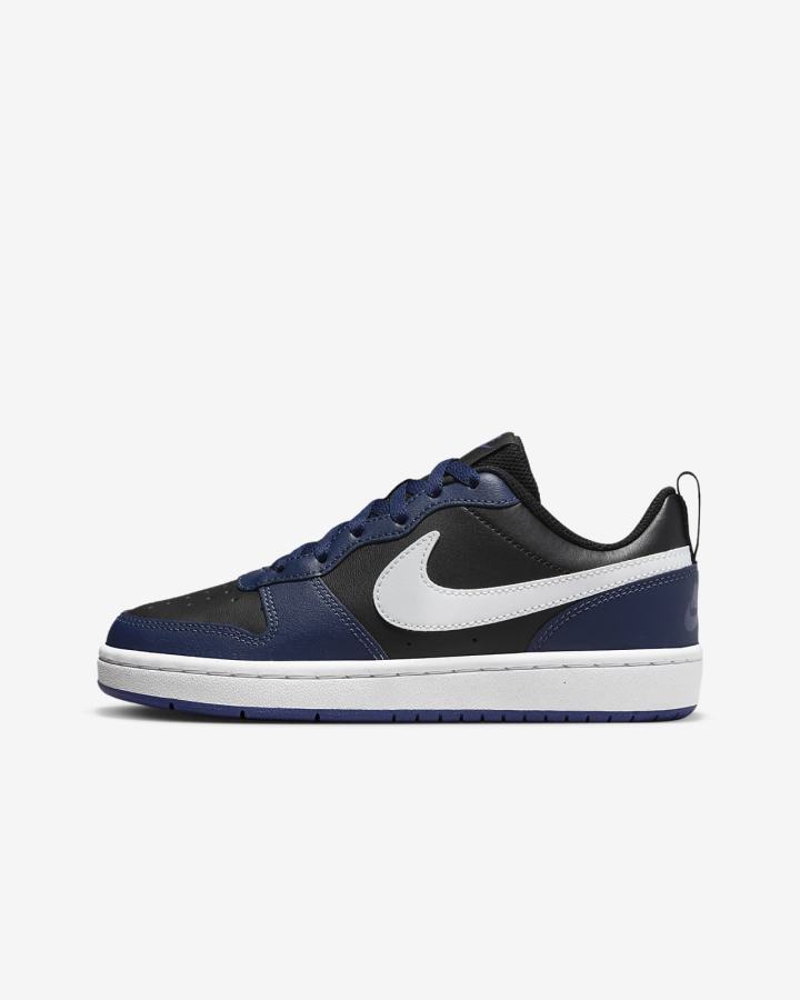 Zapatillas Nike Court Borough Low 2 Kids Niña Azul Marino Negras Moradas Oscuro Blancas | YPUIZ-8124