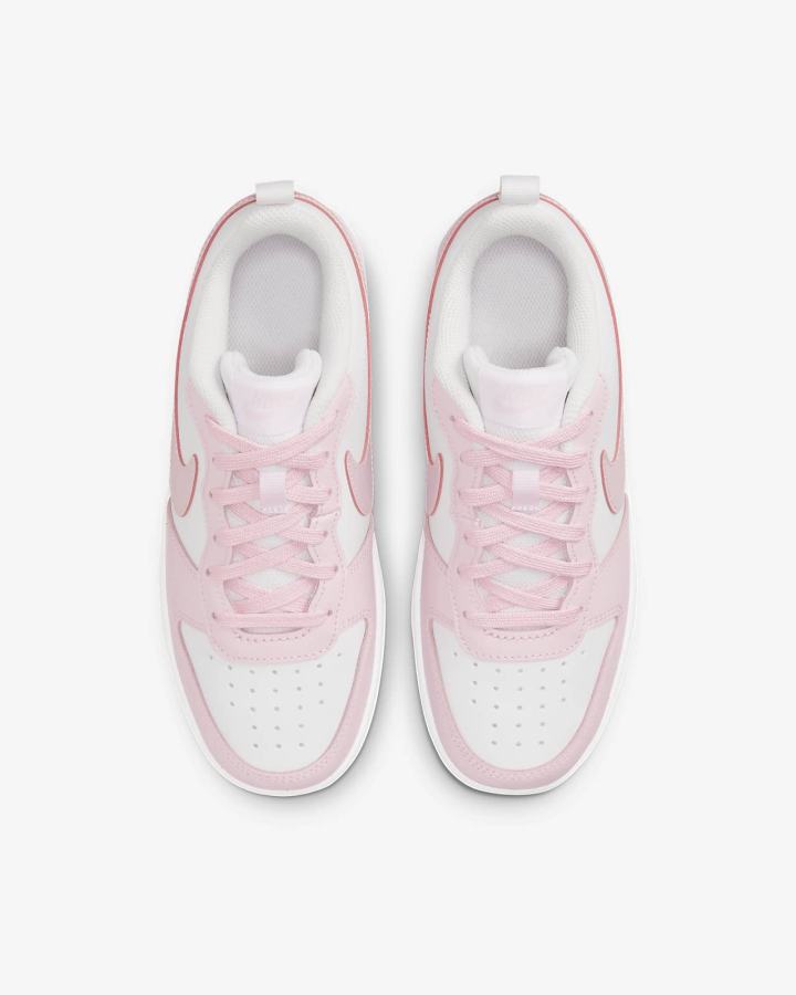 Zapatillas Nike Court Borough Low 2 SE Kids Niño Blancas Rosas | ULIRG-6897