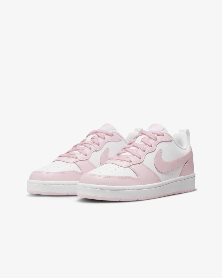 Zapatillas Nike Court Borough Low 2 SE Kids Niño Blancas Rosas | ULIRG-6897