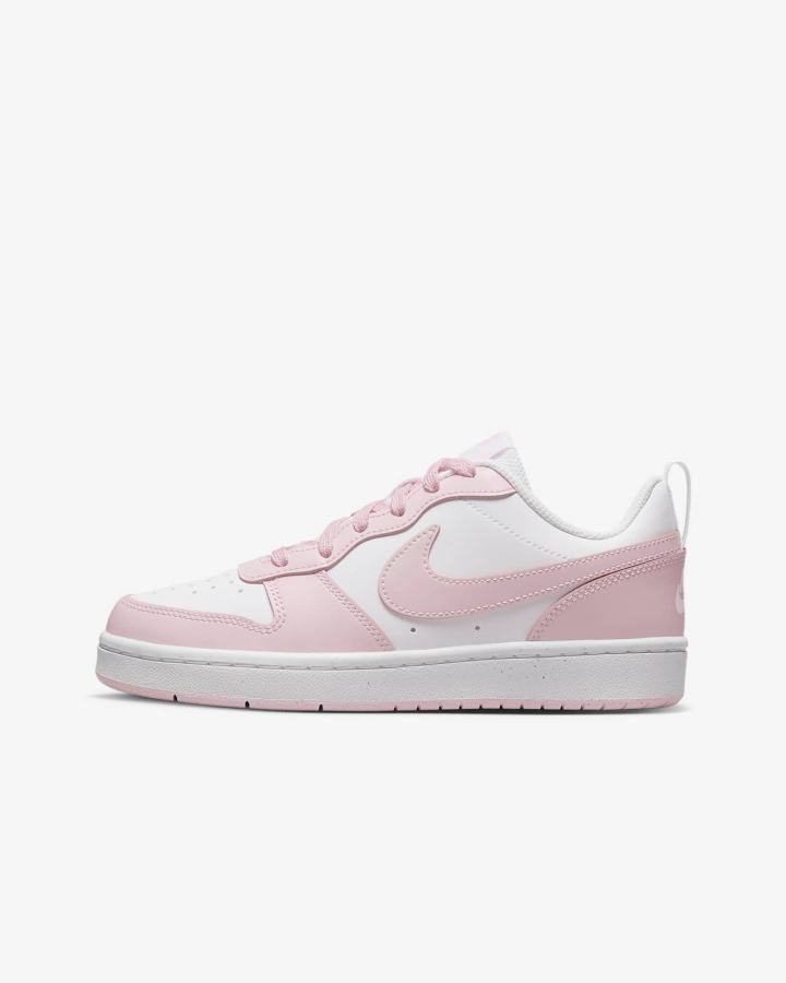 Zapatillas Nike Court Borough Low 2 SE Kids Niño Blancas Rosas | ULIRG-6897
