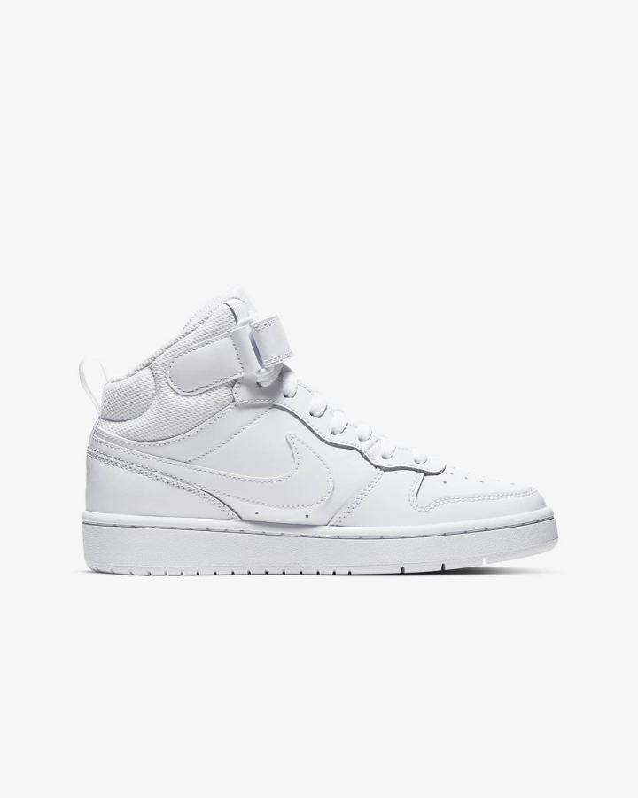 Zapatillas Nike Court Borough Mid 2 Kids Niño Blancas | KOUJN-4278