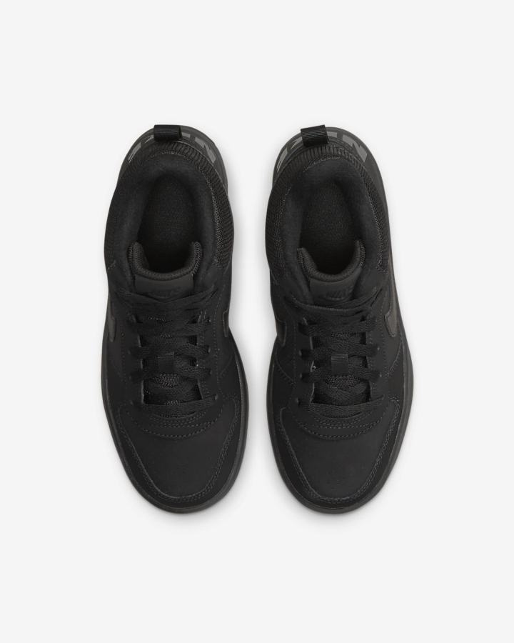 Zapatillas Nike Court Borough Mid Kids Niño Negras | GJXLN-4035