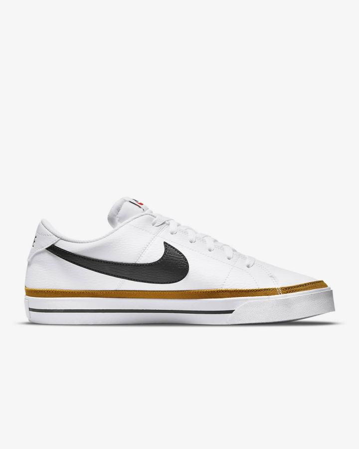 Zapatillas Nike Court Legacy Hombre Blancas Negras | GDSWX-4265