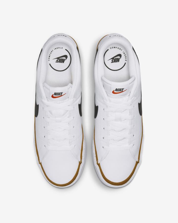 Zapatillas Nike Court Legacy Hombre Blancas Negras | GDSWX-4265
