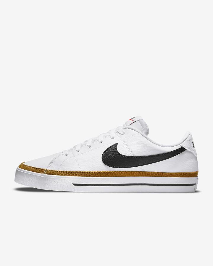 Zapatillas Nike Court Legacy Hombre Blancas Negras | GDSWX-4265