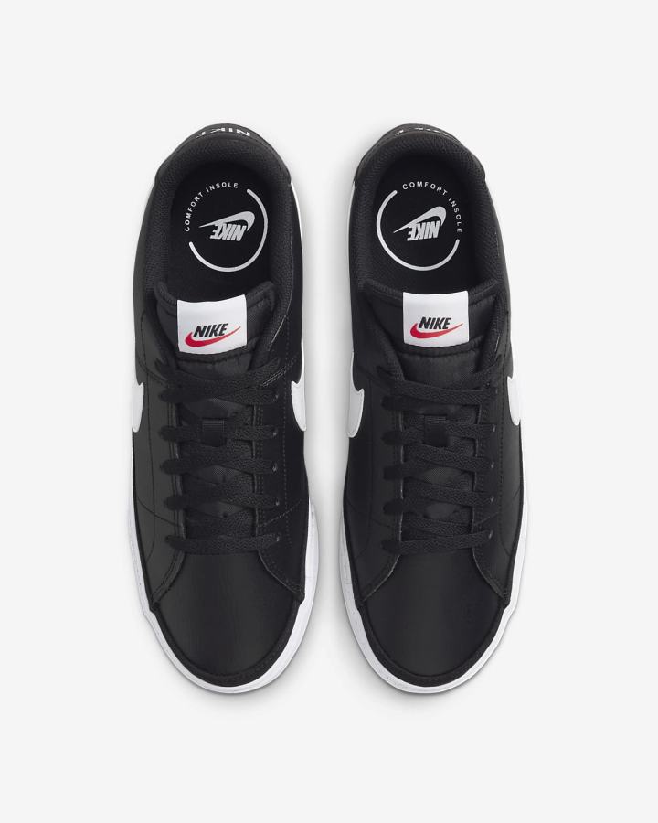 Zapatillas Nike Court Legacy Hombre Negras Blancas | GQXRT-1782