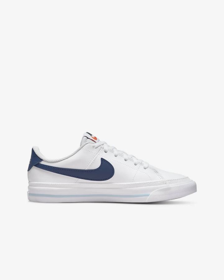 Zapatillas Nike Court Legacy Kids Niño Blancas Azules Naranjas Azul Marino | PTDYH-3061