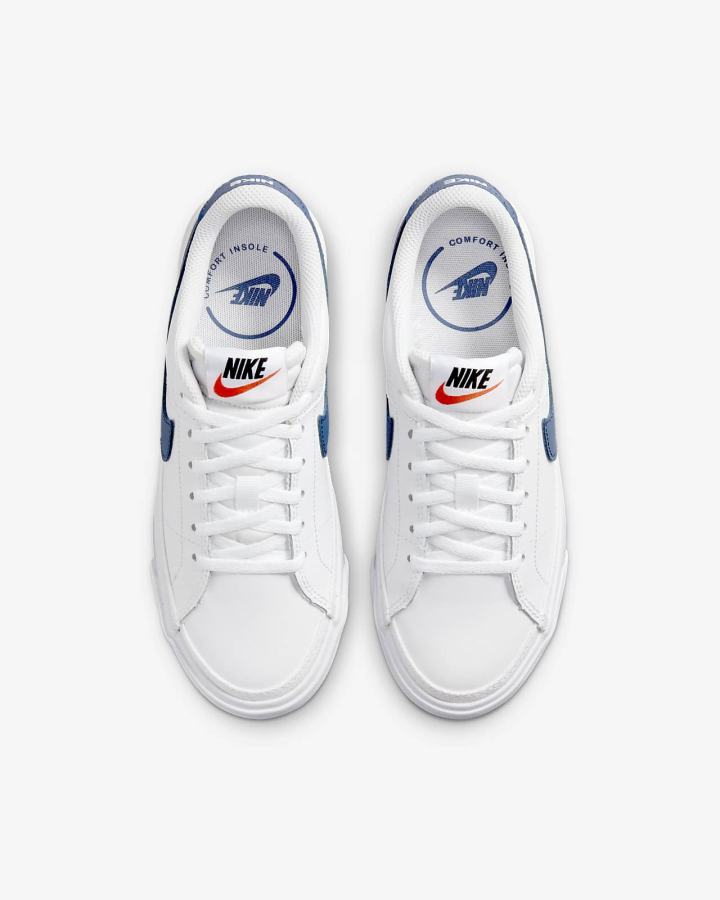 Zapatillas Nike Court Legacy Kids Niño Blancas Azules Naranjas Azul Marino | PTDYH-3061