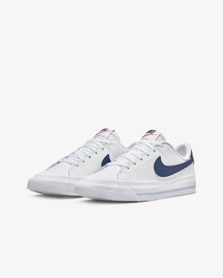 Zapatillas Nike Court Legacy Kids Niño Blancas Azules Naranjas Azul Marino | PTDYH-3061