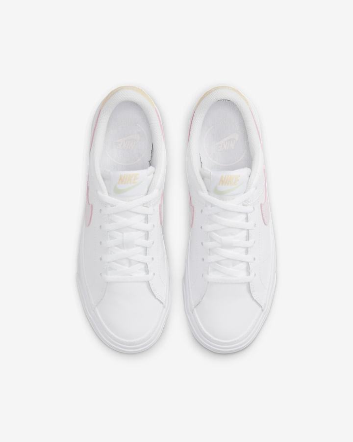Zapatillas Nike Court Legacy Kids Niño Blancas Rosas | WFHDX-5062