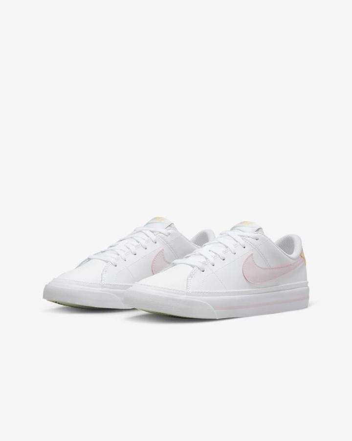 Zapatillas Nike Court Legacy Kids Niño Blancas Rosas | WFHDX-5062