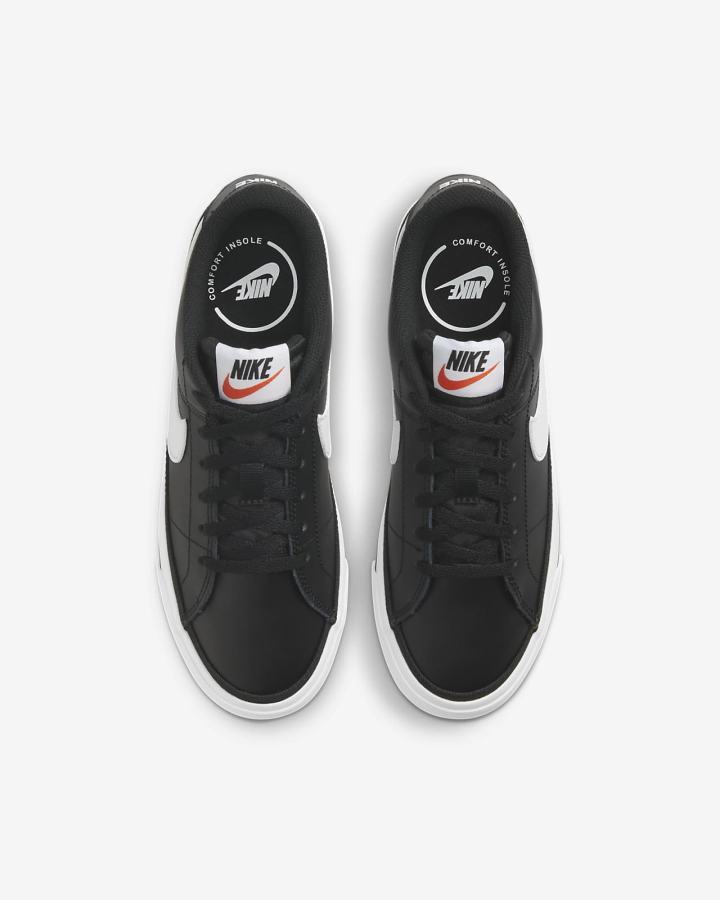 Zapatillas Nike Court Legacy Kids Niño Negras Marrones Claro Blancas | SHAKJ-1250