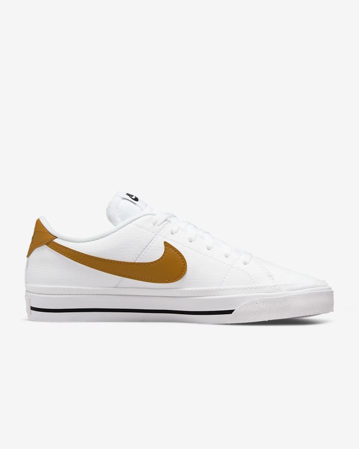 Zapatillas Nike Court Legacy Next Nature Mujer Blancas Negras Doradas | YJCBT-4157