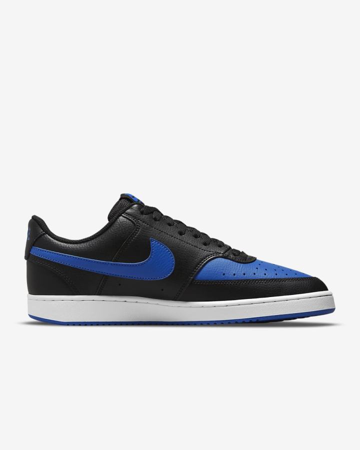 Zapatillas Nike Court Vision Low Hombre Negras Blancas Azul Real | DONPH-1079