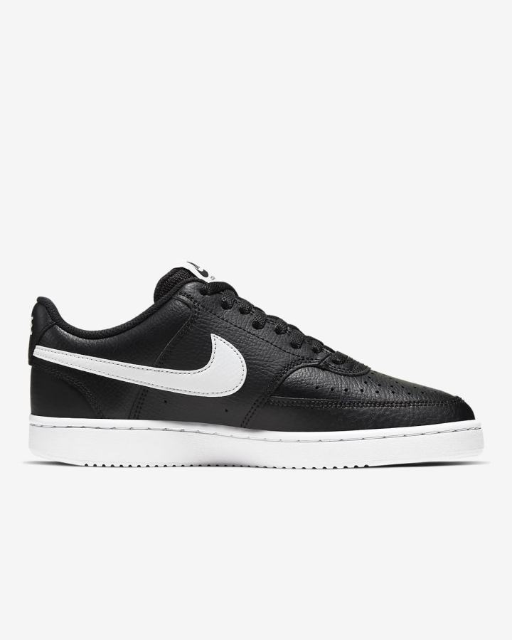 Zapatillas Nike Court Vision Low Mujer Negras Blancas | HABGI-9710