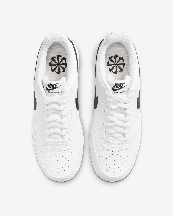 Zapatillas Nike Court Vision Low Next Nature Hombre Blancas Negras | FSCHM-2487