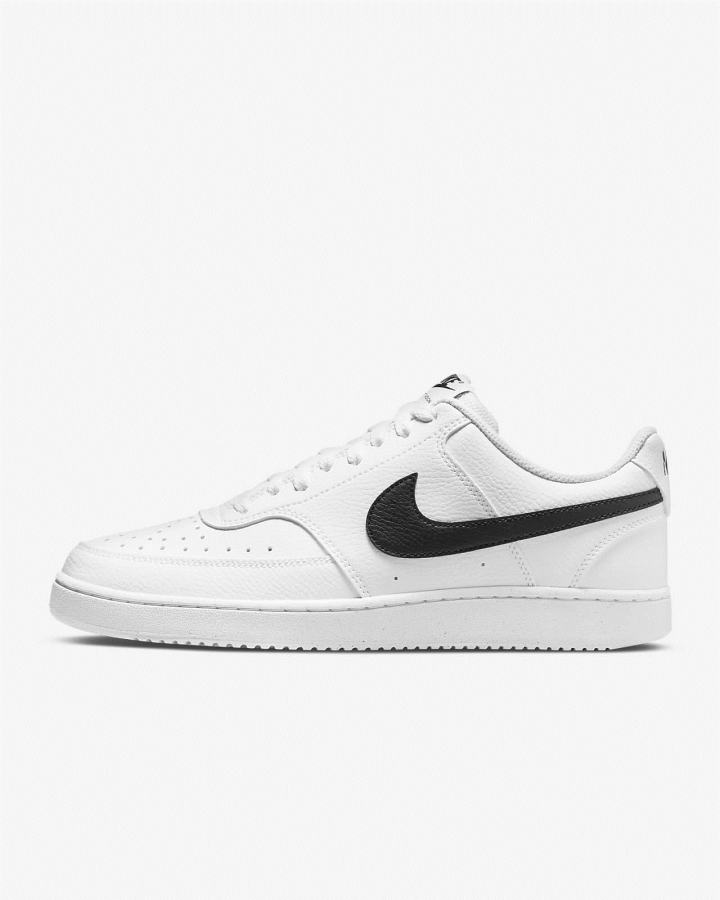 Zapatillas Nike Court Vision Low Next Nature Hombre Blancas Negras | FSCHM-2487