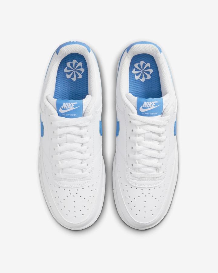 Zapatillas Nike Court Vision Low Next Nature Hombre Blancas Azules Claro | OPAFD-0754