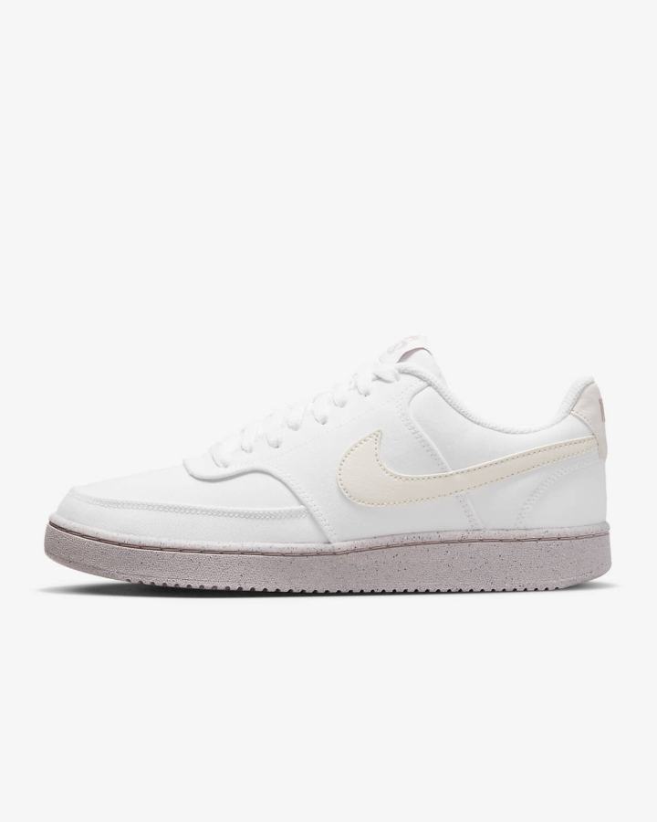 Zapatillas Nike Court Vision Low Next Nature Mujer Blancas Rosas | PWOFQ-7951
